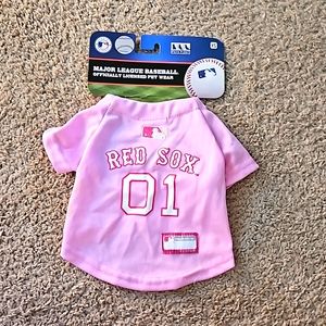 XS dog red Sox jersey